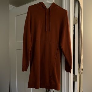 American Giant Premium Midweight Hoodie Dress, Smoked Cayenne, Size Small